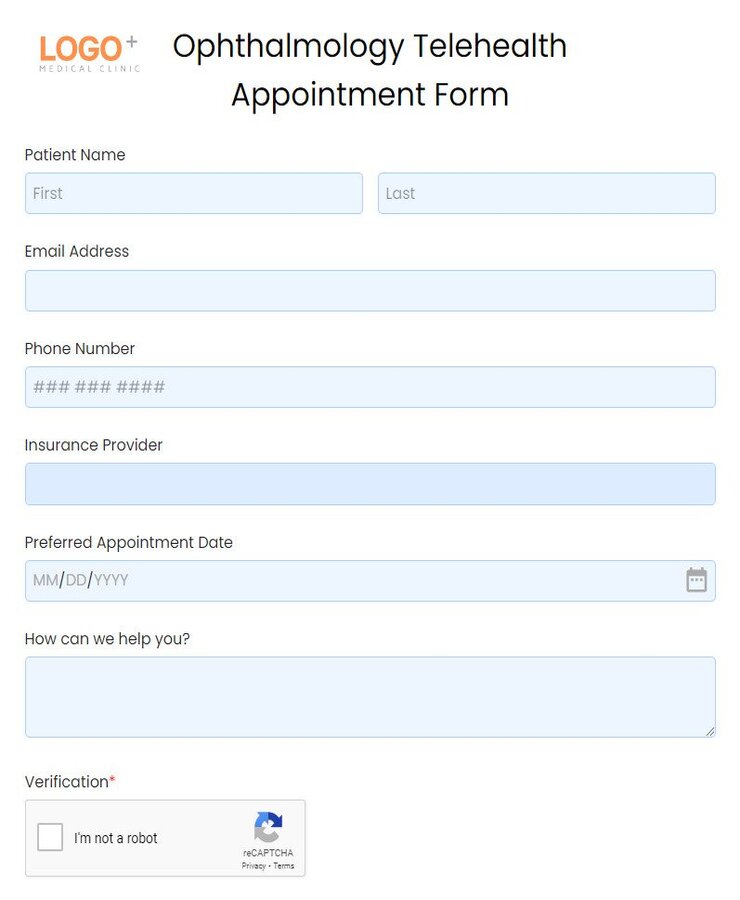 ophthalmology telehealth appointment form