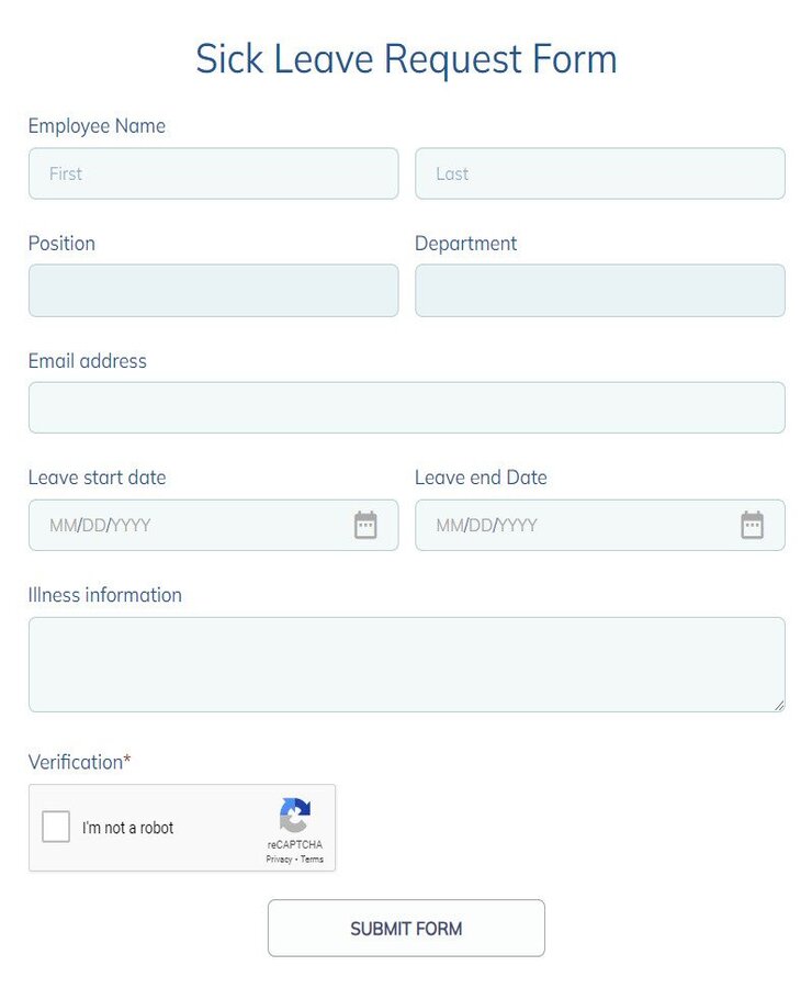 sick leave request form