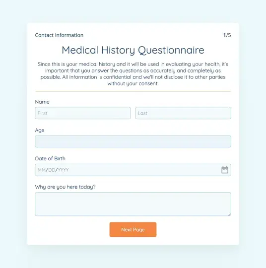 Medical History Questionnaire  