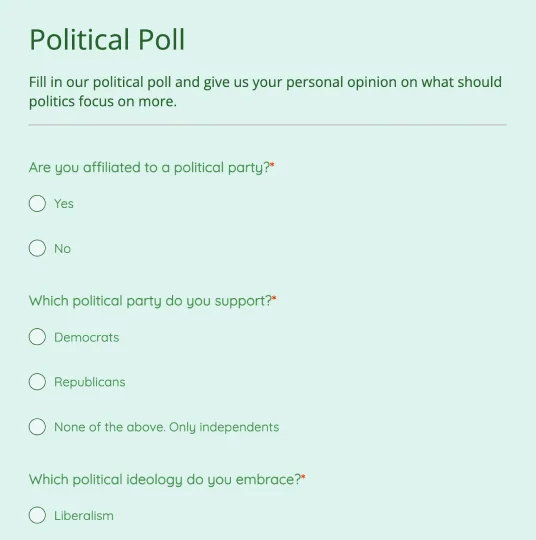 Political Poll Template
