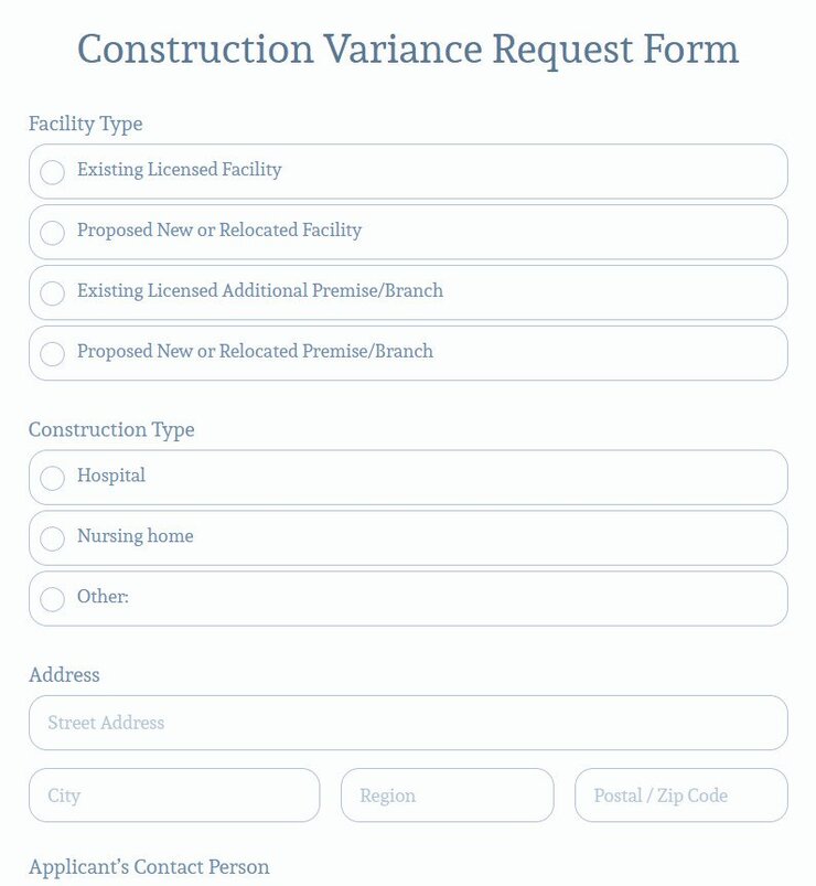 construction variance request form