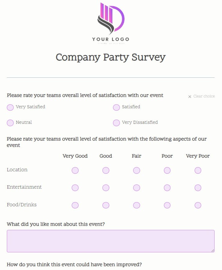 company party survey