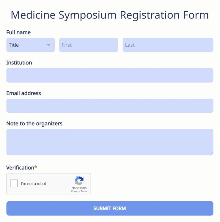 medicine symposium registration form
