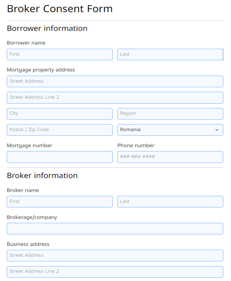 Broker Consent Form