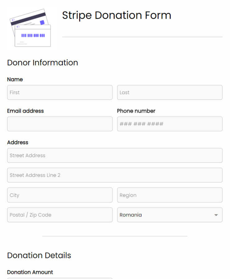 Stripe Donation Dorm Template