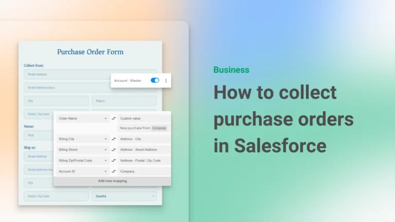 How to collect purchase orders in Salesforce