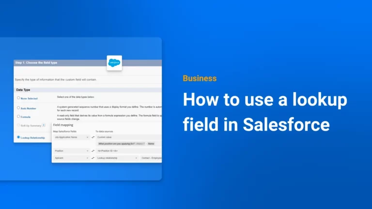 How to use a lookup field in Salesforce