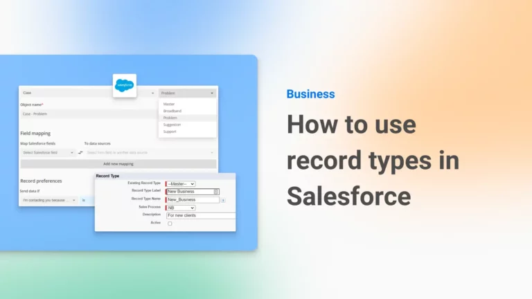 How to use record types in Salesforce