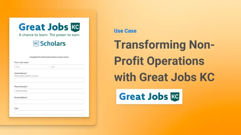 Transforming Non-Profit Operations: Great Jobs KC Case Study with 123FormBuilder