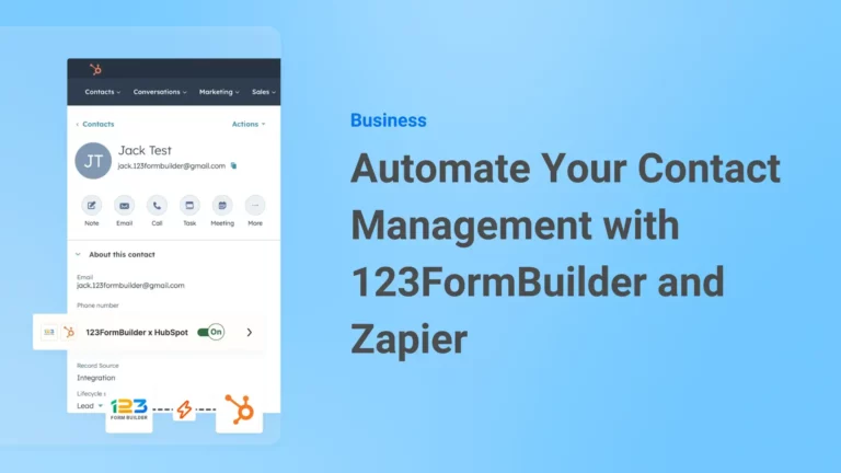 Automate Contact Management with 123FormBuilder and Zapier