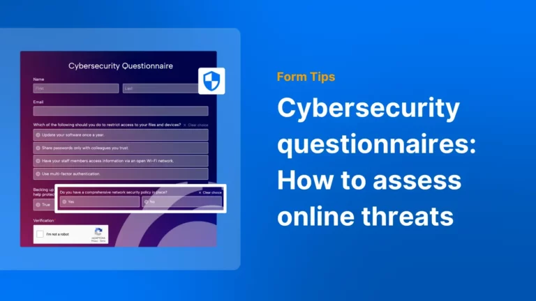 Cybersecurity questionnaires How to assess online threats