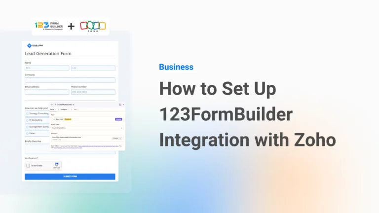How to Set Up 123FormBuilder Integration with Zoho