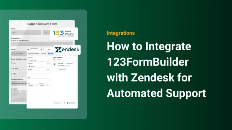 How to Integrate 123FormBuilder with Zendesk for Automated Support