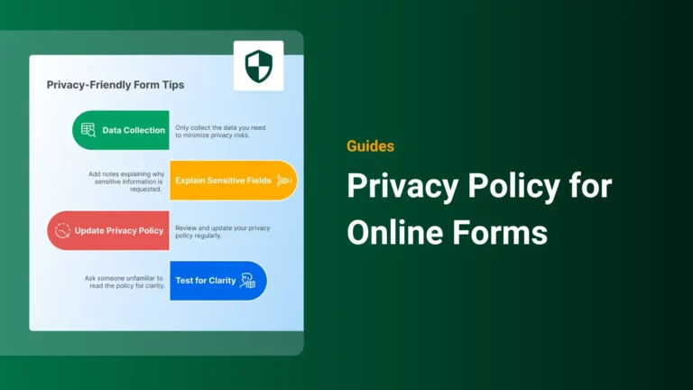 Privacy Policy for Online Forms 